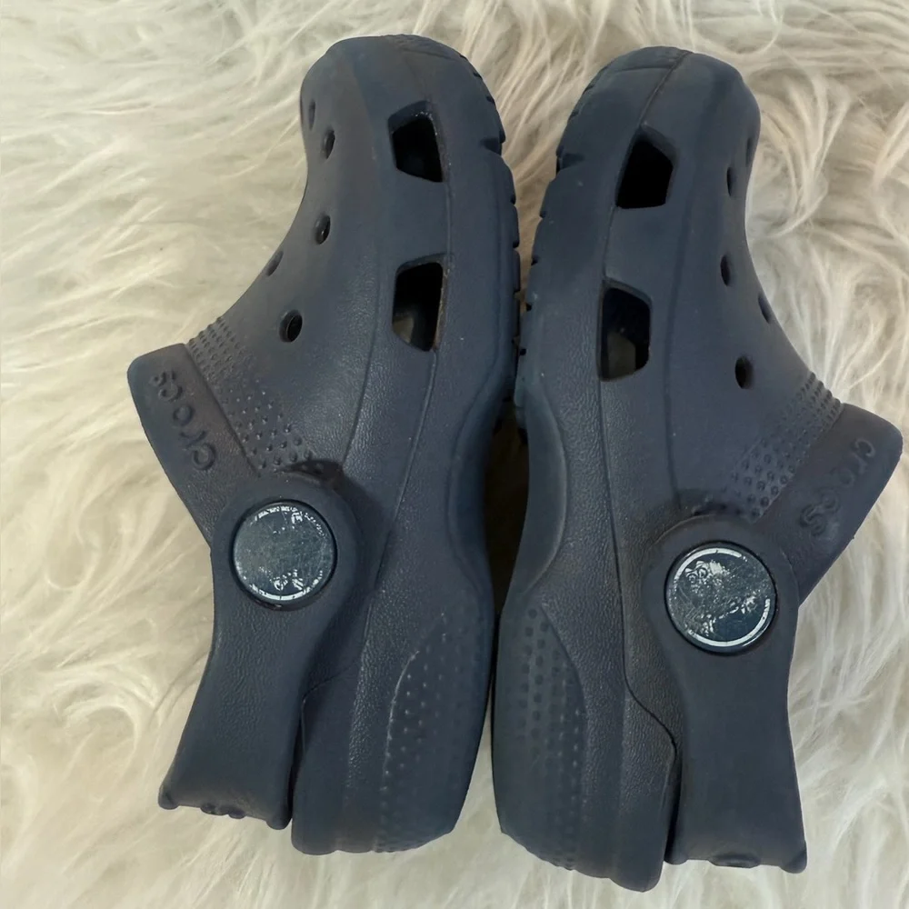 CROCS Kids Navy Blue Classic Clog Sandals